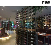 新款创意胡桃里铁艺酒架隔断工业风创意餐厅咖啡厅装饰隔断酒吧屏风隔断 铁管壹德壹