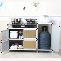 碗柜铝合金厨房橱柜家用储物柜煤气炉柜灶台架置物架简易煤气罐柜壹德壹