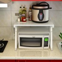 微波炉置物架2层厨房收纳调味料架烤箱架落地电饭煲架厨房用品壹德壹