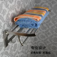 304加厚拉丝不锈钢浴巾架卫生间毛巾架五金挂系列双层可折叠壹德壹