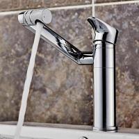 黄铜面盆冷热水龙头可360度旋转洗手盆脸盆龙头台上盆加高龙头壹德壹