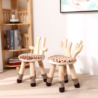 儿童凳子靠背创意小椅子家用实木卡通ins网红客厅动物小板凳可爱