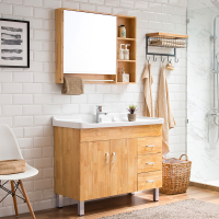 卫浴柜现代简约橡木浴室柜组合实木镜柜洗漱台卫生间洗脸洗手盆柜
