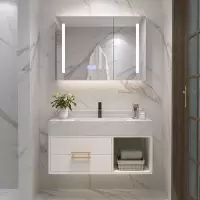 北欧轻奢智能浴室柜组合现代简约洗手洗脸盆柜卫生间洗漱台面盆池
