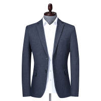 春秋季男式条纹西装韩版修身青年小西装休闲单西