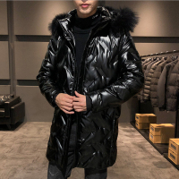 吉普盾2020冬季新款男士羽绒服韩版潮流百搭休闲大毛领中长款2060