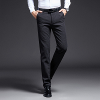 秋冬磨毛加绒弹力男式休闲裤修身男长裤直筒中腰休闲裤803