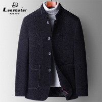 雪呢尔秋冬帅气立领男士休闲全棉夹克中年茄克衫