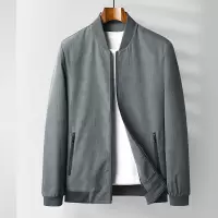 莱诗伯特春季新款棒球领夹克男式百搭薄茄克外套男士休闲男夹克衫