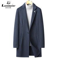 秋冬新款阿尔巴卡双面毛呢羊毛大衣男修身中长款羊驼妮子大衣外套