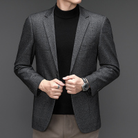 莱诗伯特格子西装男秋冬新款弹力免烫休闲西服韩版修身单西