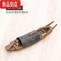 真智力仿古帆船装饰品手工木制船模渔船绍兴乌篷船木船 B-4款
