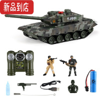 真智力超大号遥控坦克履带式金属中国99坦克模型可开炮发弹男孩儿童玩具 中国-红外线对战-长35cm 一电一充[标配30-