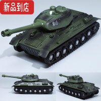 真智力军事坦克车模型儿童声光大号装甲车男孩宝宝四驱惯性T90豹2玩具车 美国-T34坦克[军绿色]
