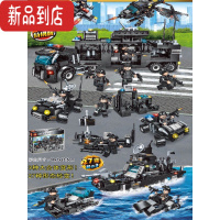 真智力新品积木8军事履带式坦克装甲车6-12岁男孩子10拼装玩具7 特警突击队715颗粒