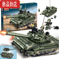 真智力兼容樂高军事玩具苏联T34-85中型坦克装甲车履带模型儿童拼装 T-85主战坦克
