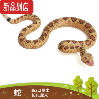真智力仿真蛇模型玩具儿童实心两栖爬行动物蟒蛇眼镜蛇响尾蛇树青蛙蜗牛 蛇仿真食物