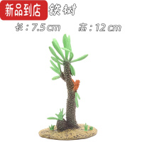 真智力植物仿真树木草坪草丛配件模型搭配场景DIY恐龙玩具儿童动物 苏铁树仿真食物