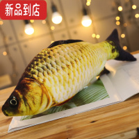 真智力创意仿真3d鲫鱼小丑鱼仿真零食食物抱枕玩偶毛绒玩具女孩礼物男女 鲫鱼 1米(送40厘米一条)仿真食物