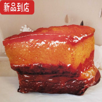 真智力创意仿真3d红烧肉五花肉毛绒玩具烤鸭牛排食物零食抱枕怪玩偶 牛排40*35厘米 见上述仿真食物