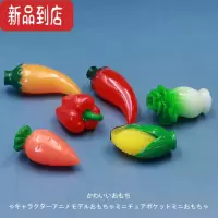 真智力仿真蔬菜模型摆件娃娃屋迷你小摆件玩具西瓜辣椒玉米萝卜柠檬 蔬菜6个仿真食物