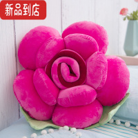 真智力大号仿真玫瑰花抱枕毛绒玩具女孩玩偶花朵公仔布娃娃睡觉女生可爱 玫红色 连叶子50厘米仿真食物