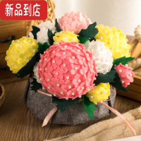 真智力 母亲节手工diy不织布免剪仿真花盆栽感恩礼物装饰花束材料包 繁花似锦盆栽(材料包)仿真食物