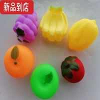 真智力水果玩具可咬硅胶小宝宝仿真水果蔬菜玩具模型软绵绵的娃娃家厨房 水果6个仿真食物
