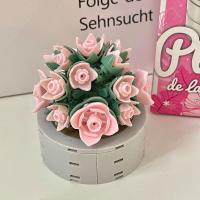 真智力多肉盆栽~可爱花束积木diy拼装玩具女节送女生闺蜜生日礼物摆件