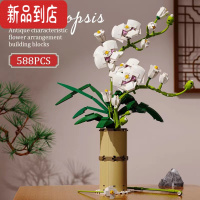 真智力moc积木兰花束向日葵摆件盆景盲盒拼插生日礼物女生10岁