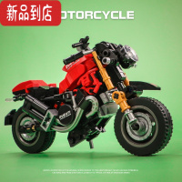 真智力本田古兹杜卡迪摩托车积木 男孩益智拼装模型收藏生日礼物