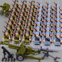 真智力军事人仔积木拼装人偶士兵二战八路军德军装备男孩子拼装玩具