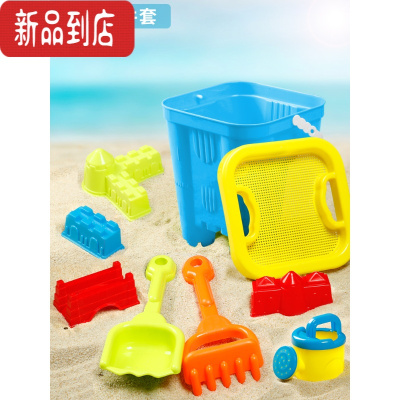 真智力沙滩车玩具套装桶沙漏挖沙铲子沙模城堡宝宝玩沙子工具