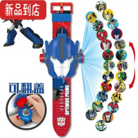 真智力艾莎公主玩具女孩5岁6爱莎发光手表7小学生4爱沙投影Elsa电子表 擎天柱[翻盖+24投影]发光玩具