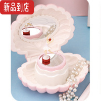 真智力S'hi 家!来个女生音乐盒可爱跳舞芭蕾女孩发光收纳镜贝壳八音盒 无灯光浅粉色发光玩具