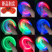 真智力带灯发光手指陀螺成人减压指尖陀螺夜光玩具儿童水晶魔幻 红色水晶灯发光玩具