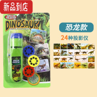 真智力高清投影手电筒儿童玩具发光投影仪星空卡通趣味宝宝婴儿早教益智 24变投影-恐龙款[送5号电池*2+螺丝刀]发光玩具