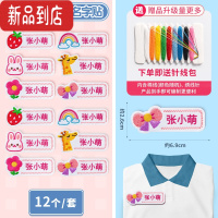 真智力儿童名字贴刺绣幼儿园防水宝宝被子记号姓名贴校服衣服贴可缝制款 F20款·女孩名字贴(一套12个)-备注姓名