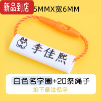 真智力幼儿园姓名贴鞋子圈儿童入园准备用品防水标签名字贴挂件挂牌挂绳 白色20只 恐龙