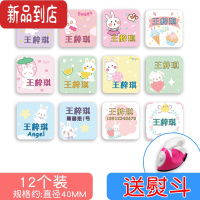 真智力幼儿园准备入园用品名字贴免缝可烫印宝宝姓名贴儿童熨烫防水防撕 大号女生款(收藏送熨斗)