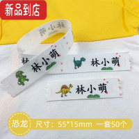 真智力儿童名字贴刺绣幼儿园可缝制款宝宝衣服姓名贴防水被子贴定制 小号恐龙款50个