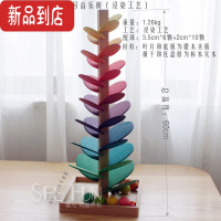 真智力音乐树玩具彩虹花瓣积木智慧树滚珠轨道木质儿童magic wood唱歌树 [已装好|中号]高60cm配6颗大 球+1