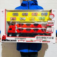 真智力广威启迪变形弹射卡车折叠轨道合金车跑道赛车停车场儿童男孩玩具 变形弹射大卡车