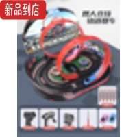 真智力收纳便携大型双人汽车轨道车儿童玩具男孩遥控小火车电动竞速赛车 360°环绕竞速赛道[电动款+手摇款]送2赛车+弯道