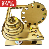 真智力过山车科学实验手工材料制作自制轨道小学三年级教具器材纸质环创 材料包玩具