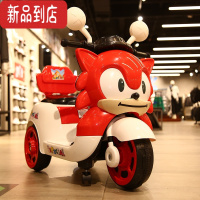 真智力新款儿童电动车小摩托车宝宝男女孩充电遥控电瓶卡通玩具车可坐人