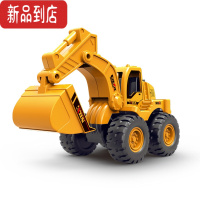 真智力惯性挖掘机推土机工程车仿真越野滑行模型儿童男孩玩具车六一礼物惯性玩具