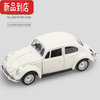 真智力车模回力惯性优质合金双开门甲壳虫男孩蛋糕汽车装饰儿童玩具礼物惯性玩具