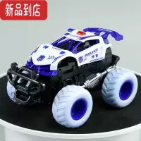 真智力惯性越野车儿童仿真玩具车小汽车四驱合金变形警车玩具套装男孩惯性玩具