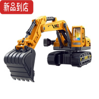 真智力惯性声光手摇挖掘机工程车模型带灯带音乐控制杆儿童玩具六一礼物惯性玩具